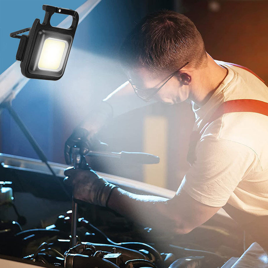 Buy 1 Get 1 Free Offer - Powerful Rechargeable COB LED Keychain Flashlight Rs 999