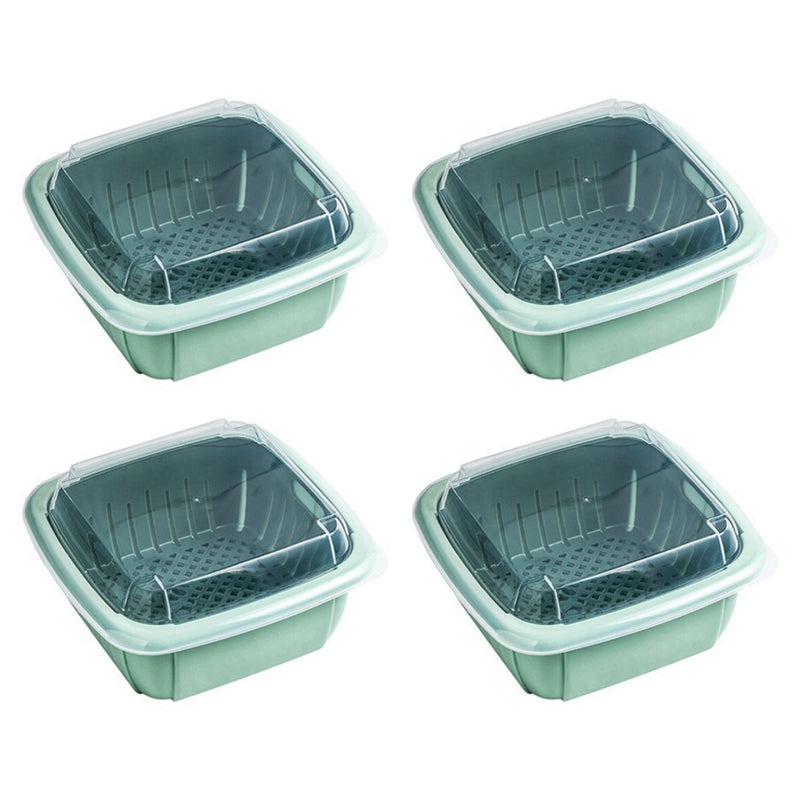 Grand Sale Offer Buy 1 Get 2 Free 2 In 1 Fruit / Vegetables Storage & Drain Basket With Lid Cover In Rs 999 (3 Baskets)