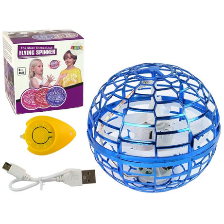 USB Rechargeable Flying Magic Ball Spinner with Attractive Colorful Lights and Remote Control Toy for Kids