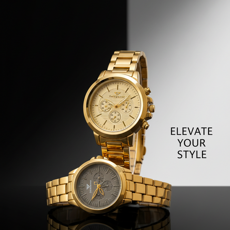 Gold TimeBond Couple Watches