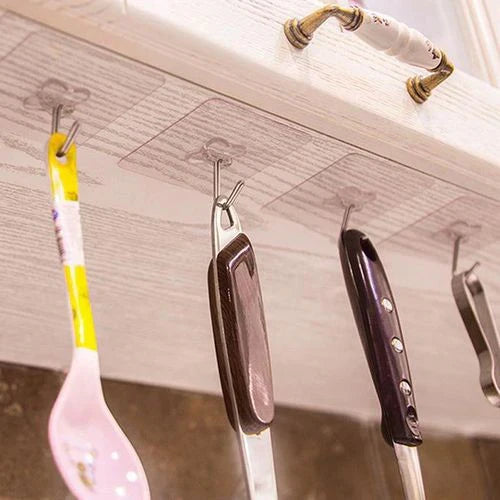 Wall Adhesive Hooks (10 Pcs)