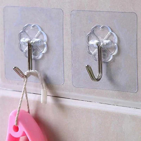 Wall Adhesive Hooks (10 Pcs)