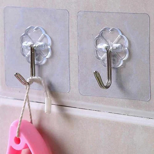 Wall Adhesive Hooks (10 Pcs)