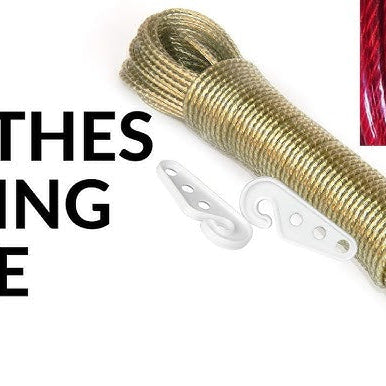 (Pack of 2) Heavy Duty 20 Meter PVC Metal Inner Rope for Laundry Wet Clothes