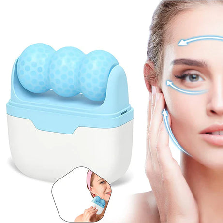 Trending Freeze 2 in 1 Ice Roller Face Massager For Eye Puffiness, Reduces Wrinkles, Relief Migraine and Minor Injury