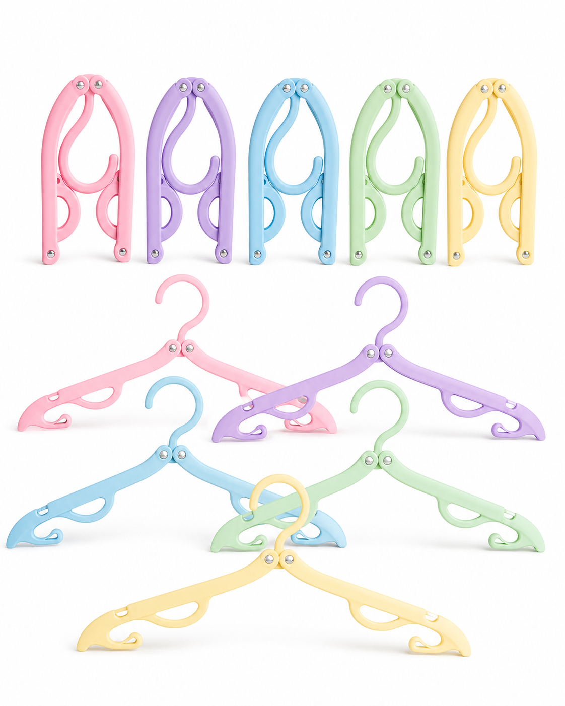 Buy 5 Get 5 Free Portable Folding Clothes Hangers with Slots 10 Pcs