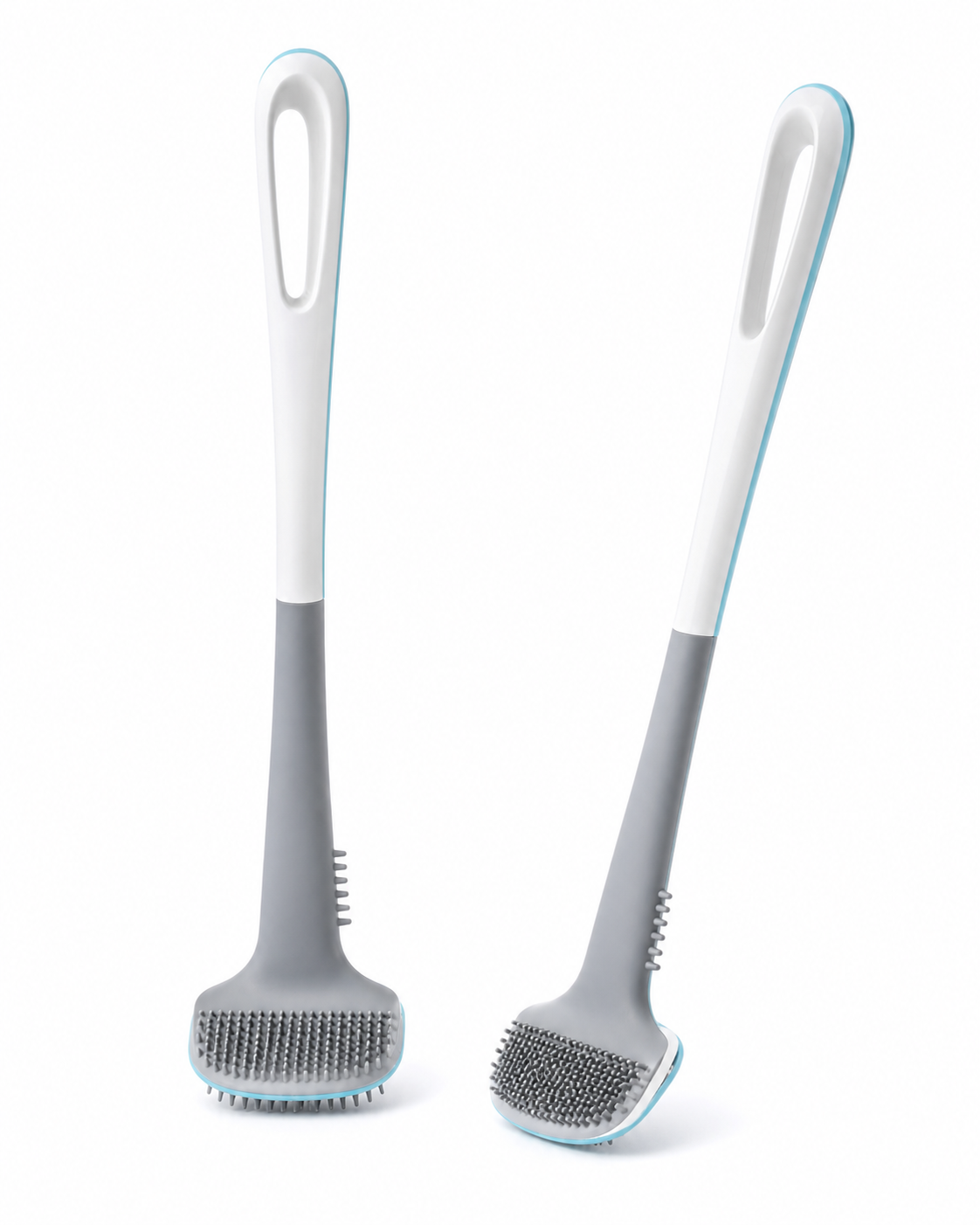 (Pack of 2) Long Handle Silicone Bottle Cup and Jars Cleaning Brush For Home and Outdoor Use