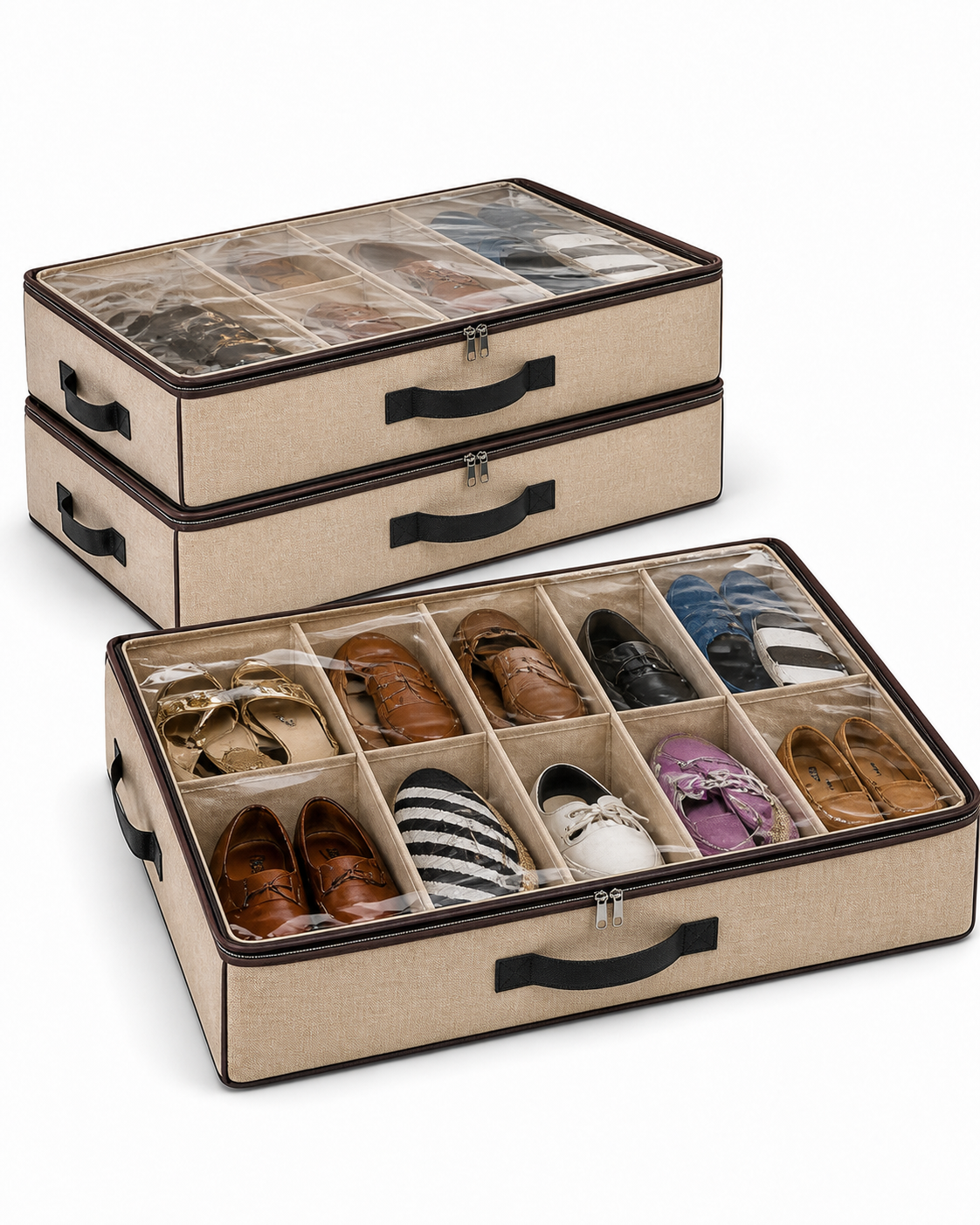 Buy 1 Get 2 Free Shoe Organizer 12 Pairs Under Bed Storage Bag