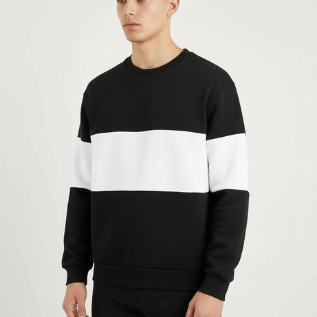 Zebra Black and White Block Sweatshirt