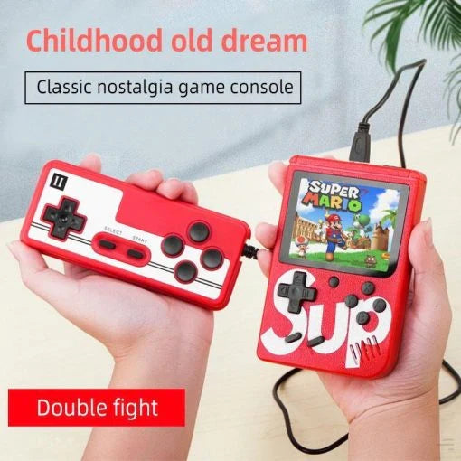 Handheld SUP Retro Game Box Console with Dual Controller and Built-in 400 in 1 Games