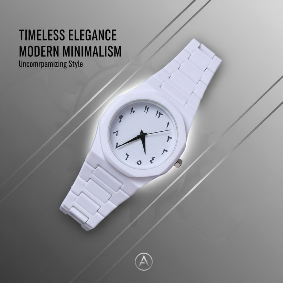 White Classic Arabic Aura Watch