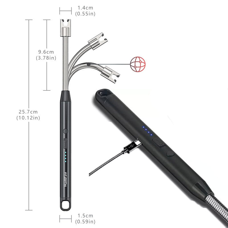 Multipurpose Portable Rechargeable Electric Lighter for Everyday Home and Kitchen Outdoor Use