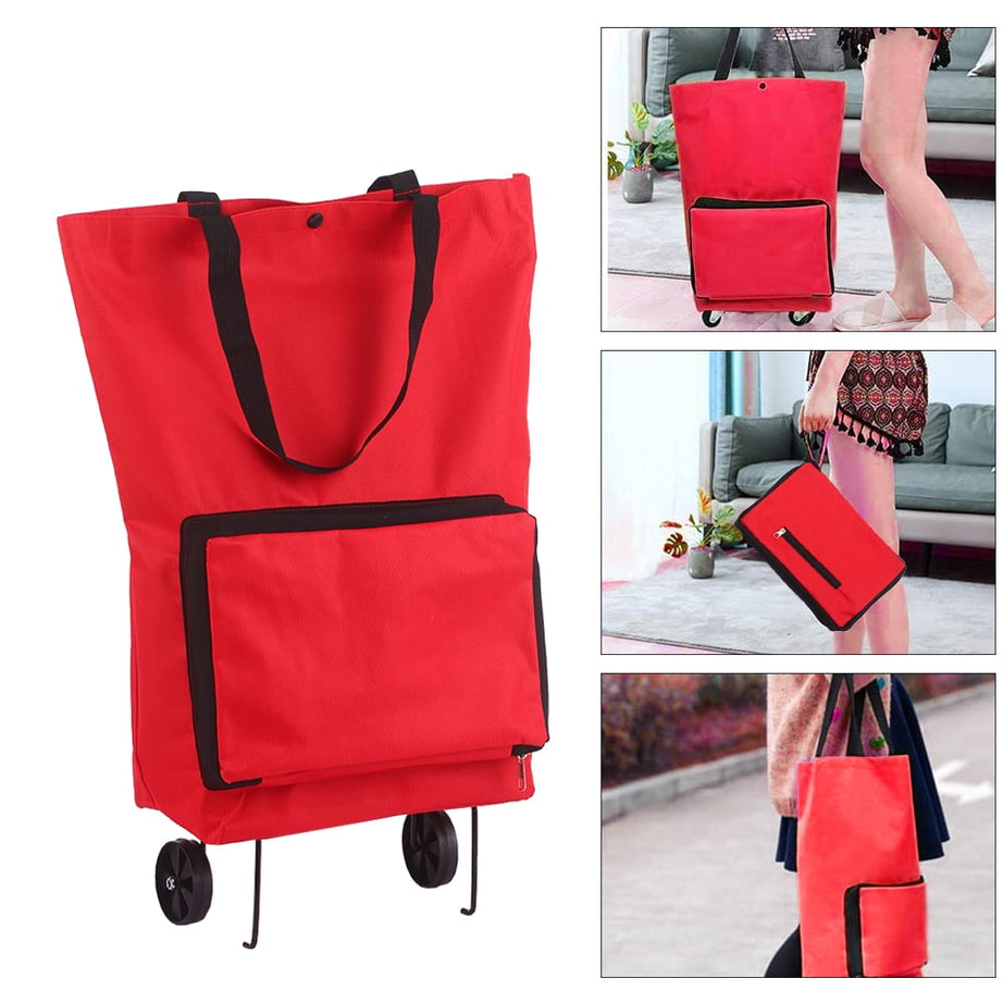 Portable High Quality Collapsible Foldable Reusable Shopping Cart Trolley Roller Grocery Bag with Wheel