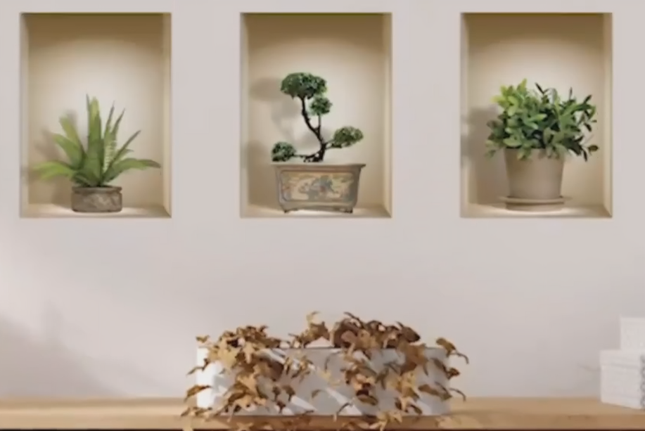 Removable 3D Self Adhesive Visual Bedroom Entryway Living Room Porch Home Decoration Lighting Wall Decals Stickers