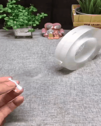 Imported Washable Reusable Nano Double Sided Transparent Tape for firm grip and Long Lasting Stickiness