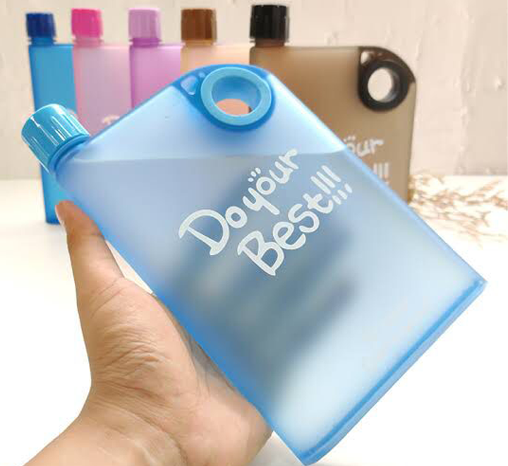 Portable Water Bottle in Notebook Design