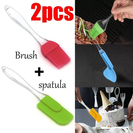 Pack of 2 – Spatula & BBQ Oil Brush (17cm)