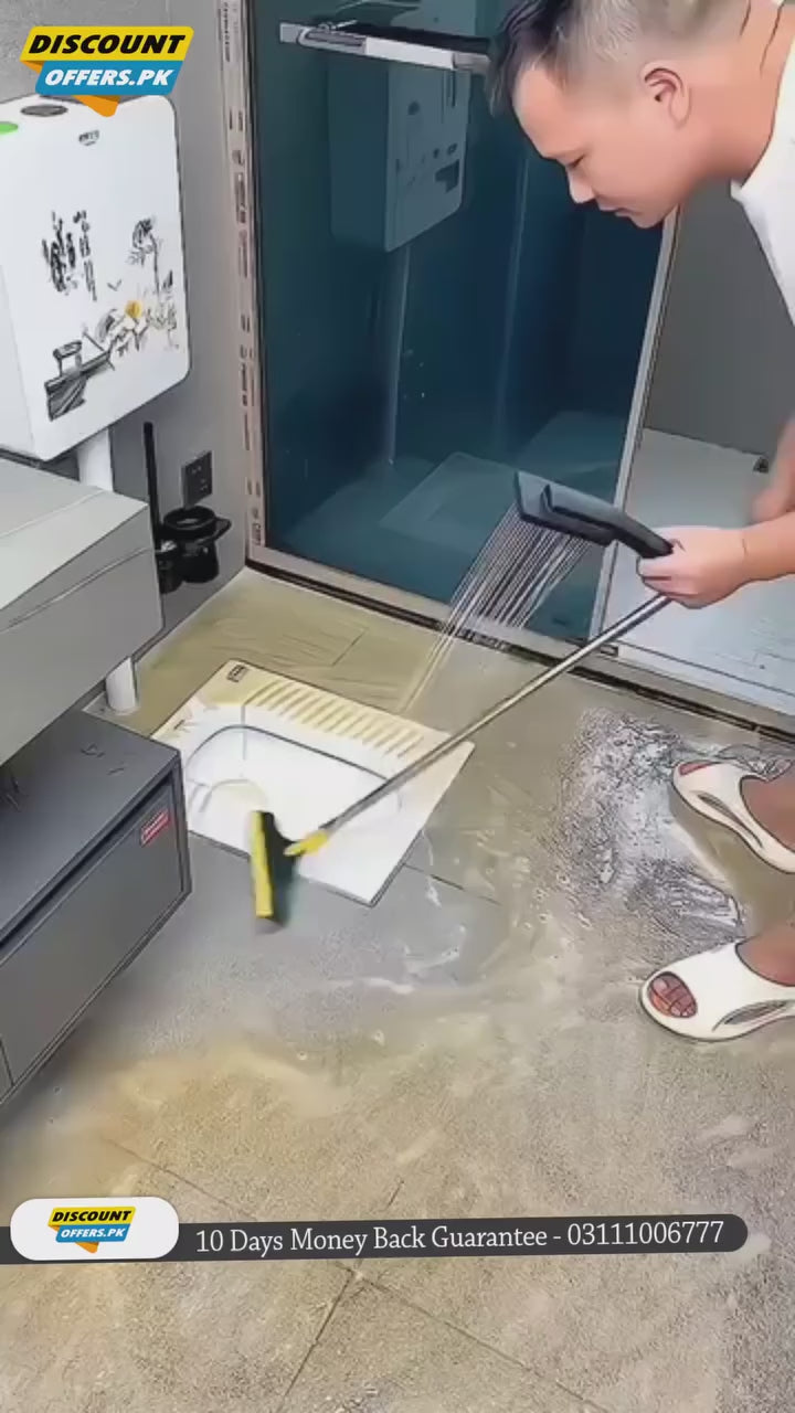 (Mega Sale) 2 in 1 Cleaning Brush Floor Scrub Broom Wiper Scraper