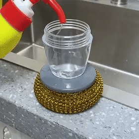 Kitchen Cleaning Dish Brush Scrubber with Soap Dispenser
