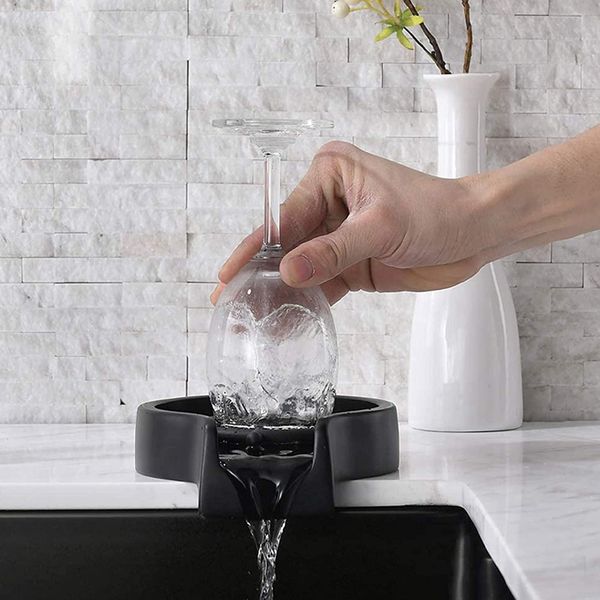 Automatic Cup Washer Kitchen Sink Glass Rinser Faucet Attachment Bottle Quick Flushing Device Water Saving Cleaner