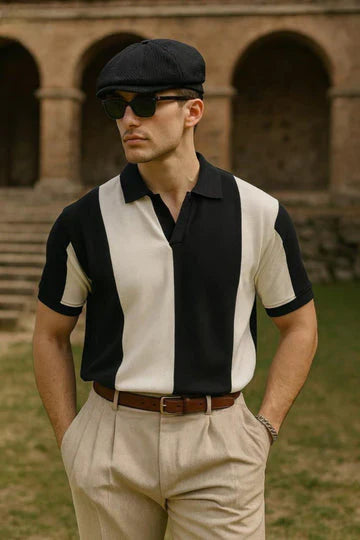 Vintage Riviera Polo – Black & White