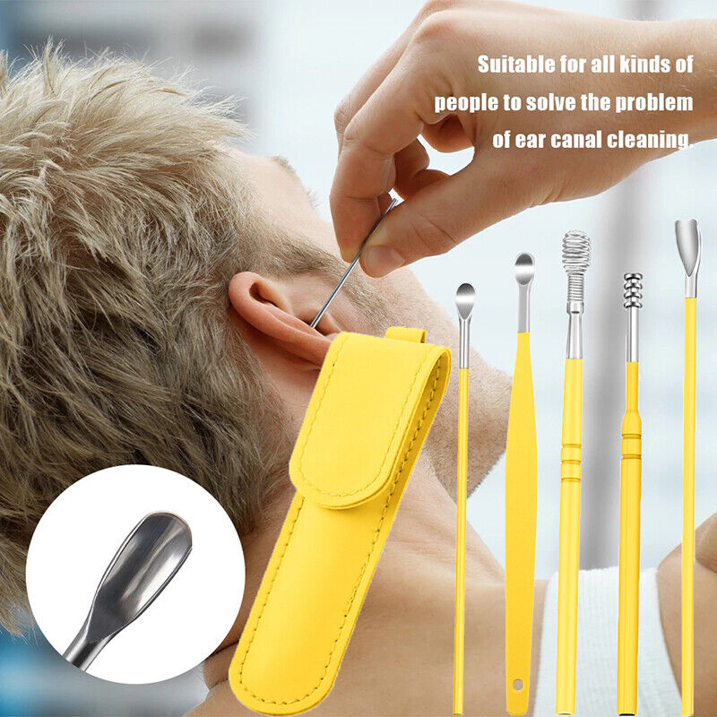 Innovative Spring Earwax Cleaner Tool Set – Spiral Design Stainless Steel