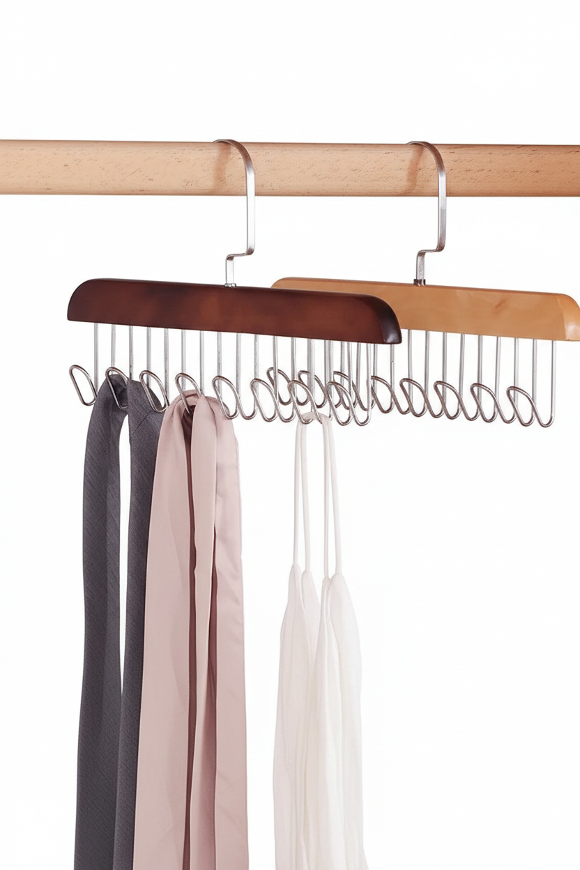 (Pack of 2) 8 in 1 Stainless Steel Anti Slip No Deformation Large Capacity Dormitory Clothes Drying Rack Sling Hanger