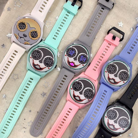 (Pack of 3) ADAMO Joker Smile Kids Digital Unisex Watch For Boys and Girls